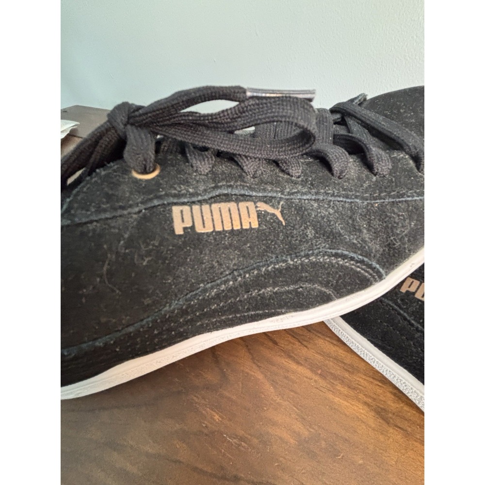 PUMA Women's Black Suede Sneakers Vikky AOS Size 7.5
